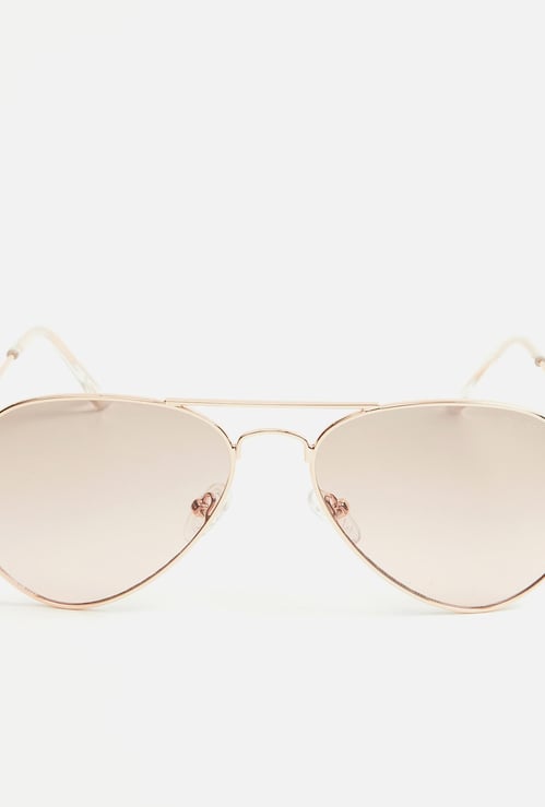 FORCA Women Solid UV-Protected Aviator Sunglasses - FR-AV7-1001-C03-55