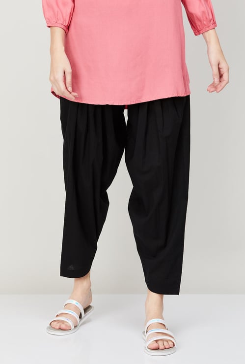 MELANGE Women Solid Elasticated Ethnic Pants