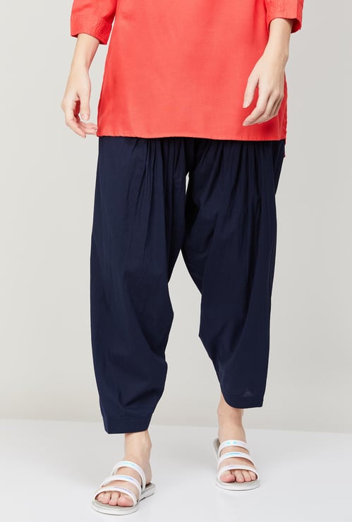 MELANGE Women Solid Elasticated Ethnic Pants