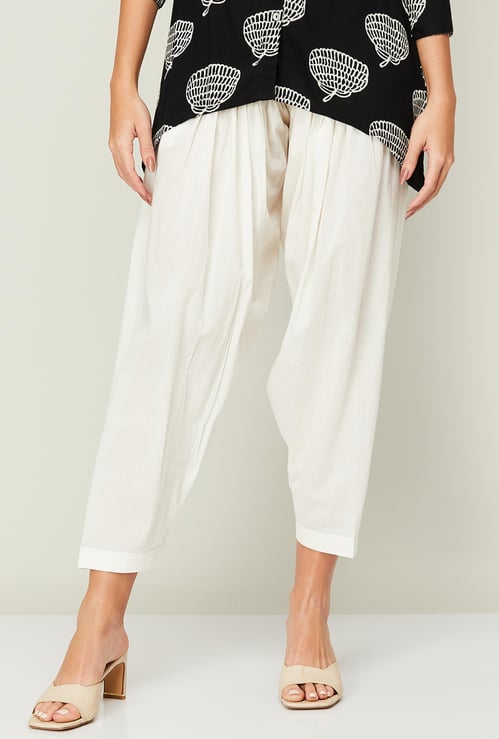 MELANGE Women Solid Elasticated Ethnic Pants