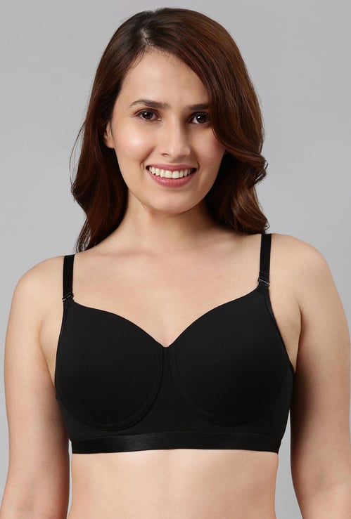 ENAMOR Solid Padded Non-Wired Full-Coverage Bra