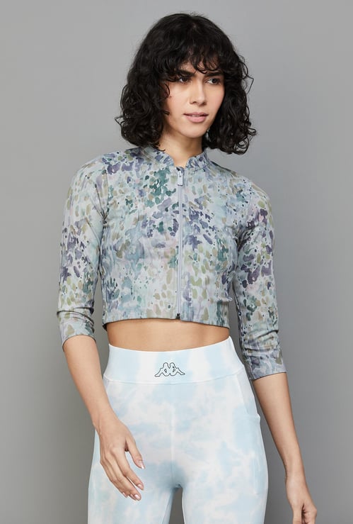 KAPPA Women Printed Crop Jacket