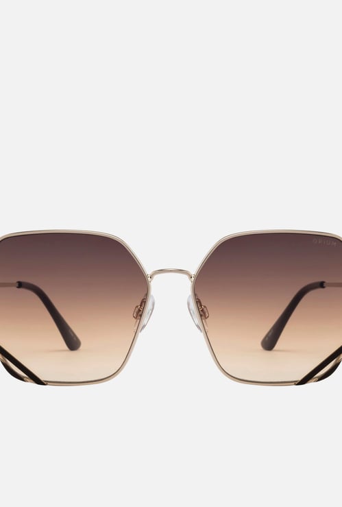 OPIUM Women Metal Frame UV-Protected Hexagon Sunglasses - OP-10079-C01