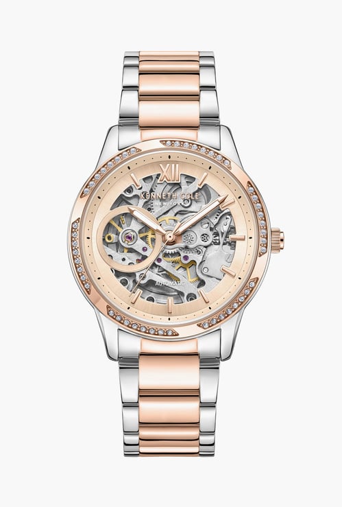 KENNETH COLE Women Embellished Automatic Watch with Stainless Steel Watch - KCWLL0016402LD
