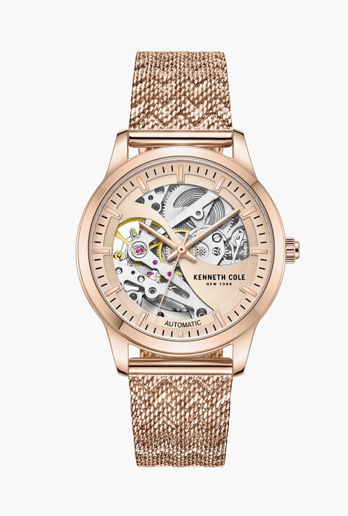 KENNETH COLE Women Embellished Automatic Watch with Stainless Steel Strap - KCWLL2235702LD