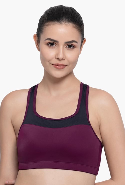 AMANTE Solid Padded Sports Bra