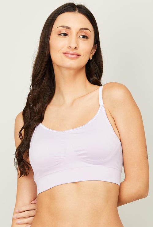 ENAMOR Solid Padded Non-Wired T-shirt Bra