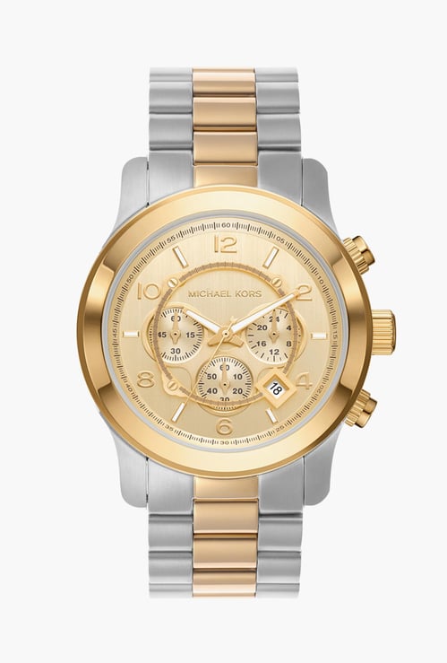 MICHAEL KORS Women Dual-Tone Chronograph Watch with Metal Strap - MK9075