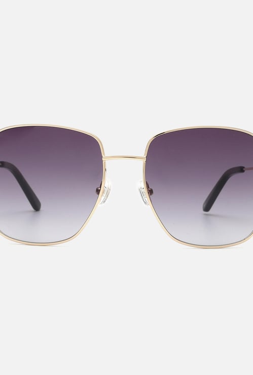 TOMMY HILFIGER Women Solid UV-Protected Square Sunglasses- TH2607C1GDBKGR55S