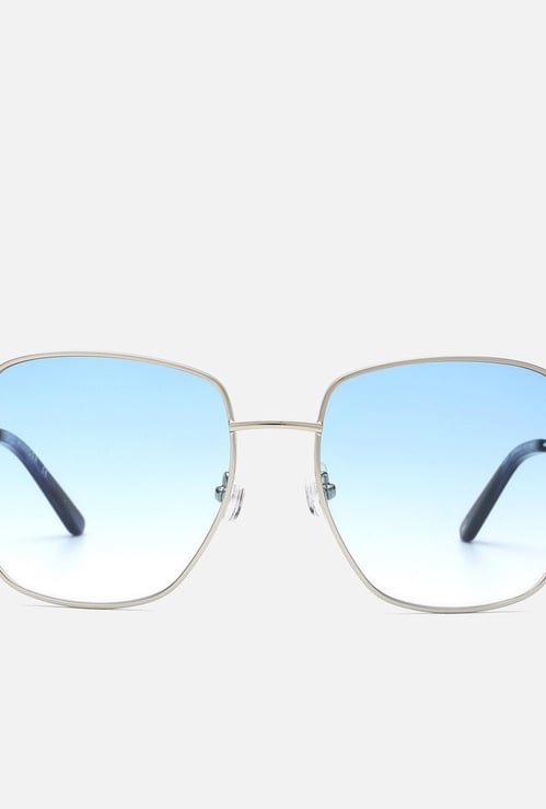 TOMMY HILFIGER Women Solid UV-Protected Square Sunglasses-  TH2607C5SIBLBL55S