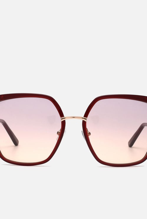TOMMY HILFIGER Women Solid UV-Protected Square Sunglasses - TH2608C3PINROGDBR56S