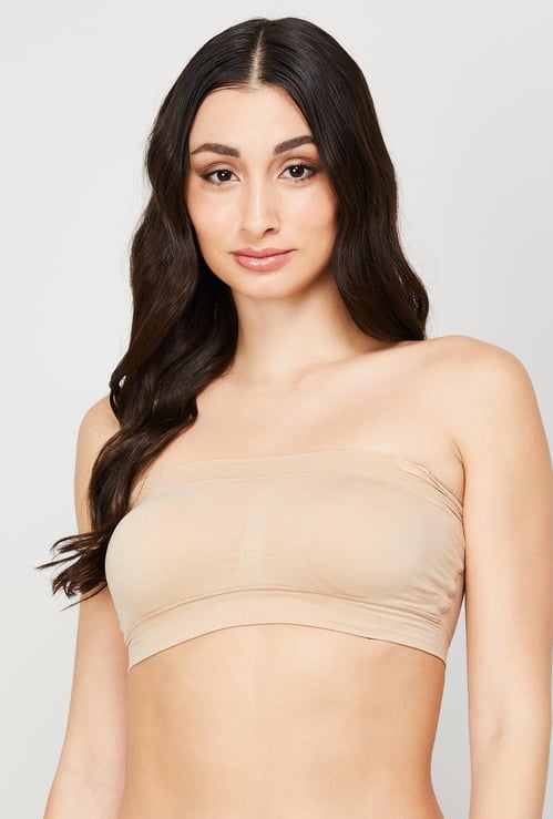 JOCKEY Solid Seamless Non-Padded Non-Wired Bandeau Bra
