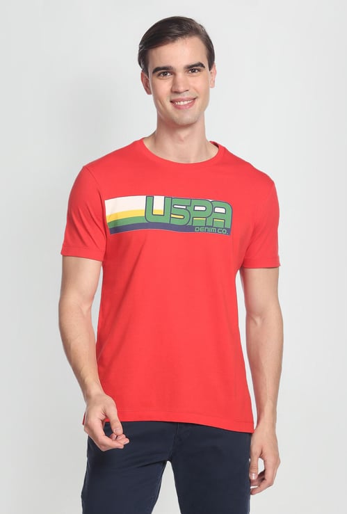U.S. POLO ASSN. Men Graphic Printed Slim Fit T-Shirt