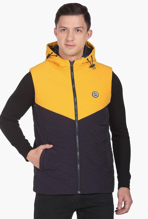 U.S. POLO ASSN. Men Colourblocked Hooded Jacket