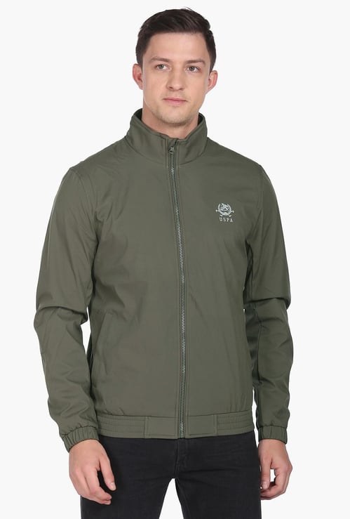 U.S. POLO ASSN. Men Solid High Neck Jacket