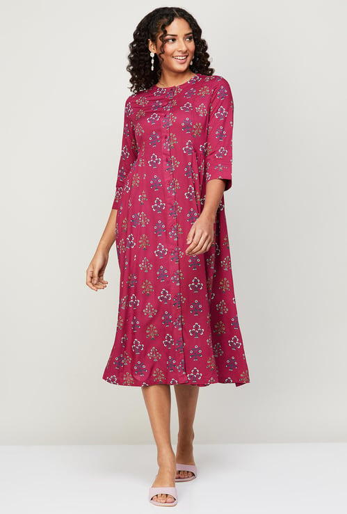 VAN HEUSEN Women Floral Printed A-Line Tunic