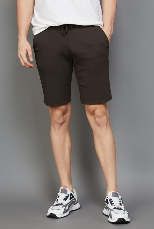 FAHRENHEIT Men Solid Elasticated Shorts