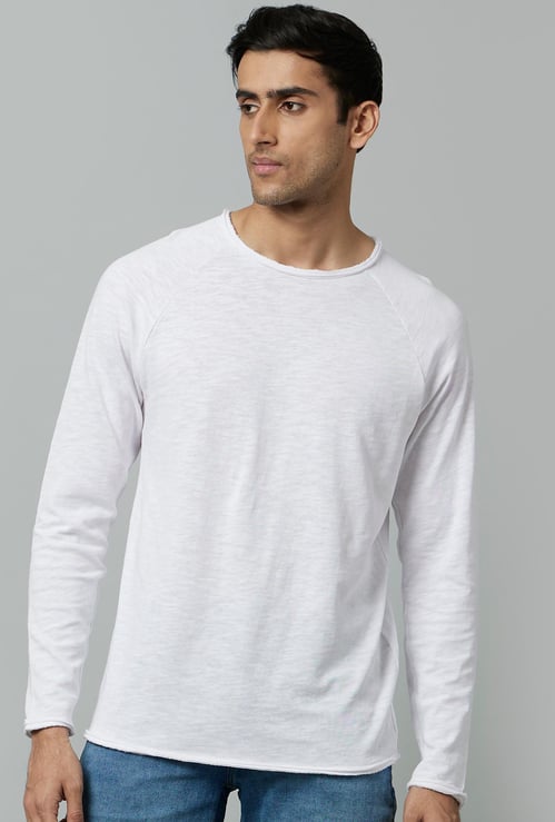 CELIO Men Solid Raglan Sleeves T-shirt