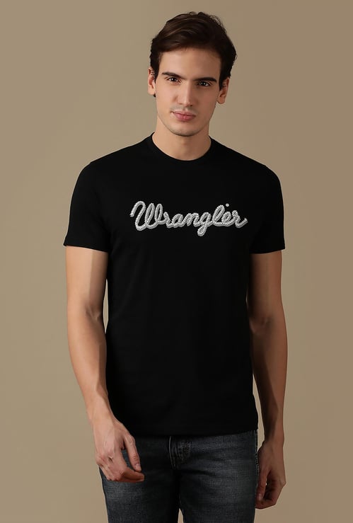 WRANGLER Men Solid Regular Fit T-Shirt