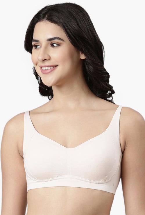 ENAMOR Solid Padded Non-Wired Minimizer Bra