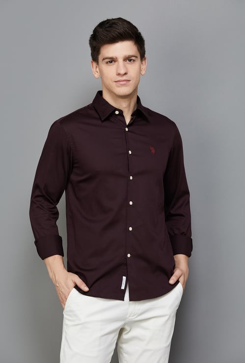U.S.POLO ASSN. Men Solid Regular Fit Casual Shirt