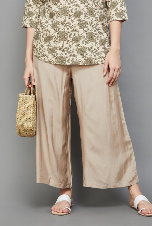 MELANGE Women Solid Flared Palazzos