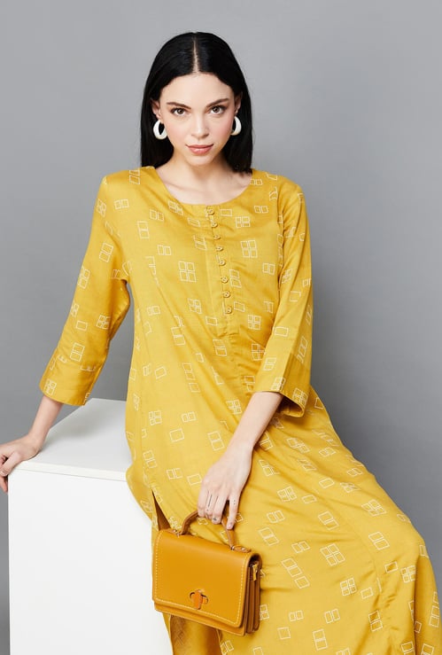 MELANGE Women Printed Straight Kurta