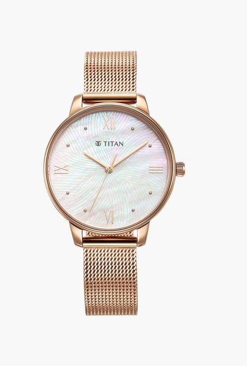 TITAN Purple Style Up Women Analog Watch with Mesh Strap - 95238WM01