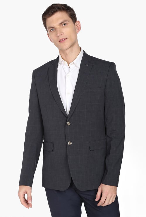 ARROW Men Checked Regular Fit Formal Blazer