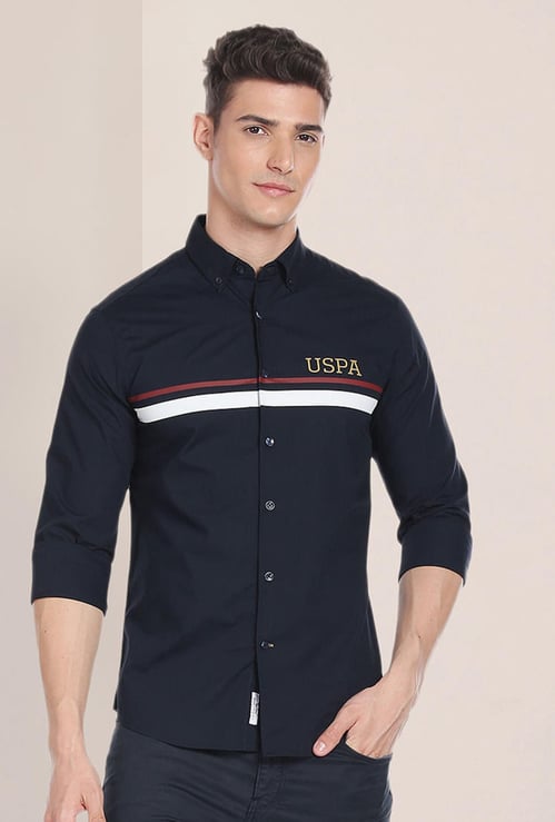 U.S. POLO ASSN. Men Striped Slim Fit Casual Shirt