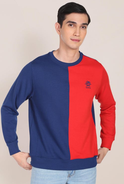 U.S. POLO ASSN. Men Colour Blocked Sweatshirt
