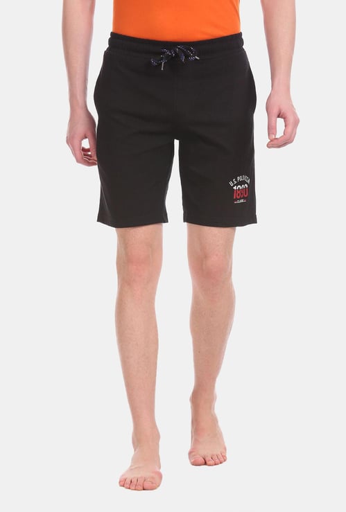 U.S. POLO ASSN. I670 Men Solid Comfort Fit Lounge Shorts