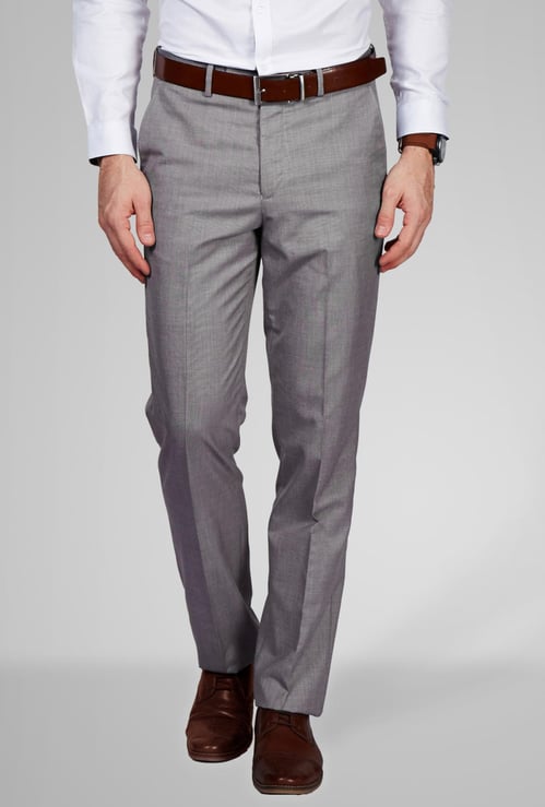 CODE Slim Fit Formal Flat Front Trousers