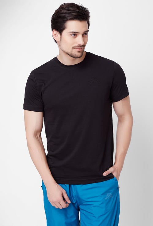 KAPPA Solid Crew Neck Half Sleeves T-Shirt