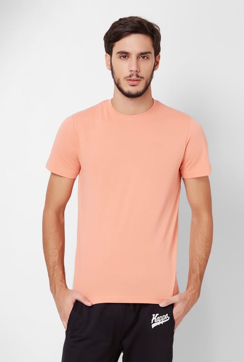 KAPPA Solid Crew Neck Half Sleeves T-Shirt