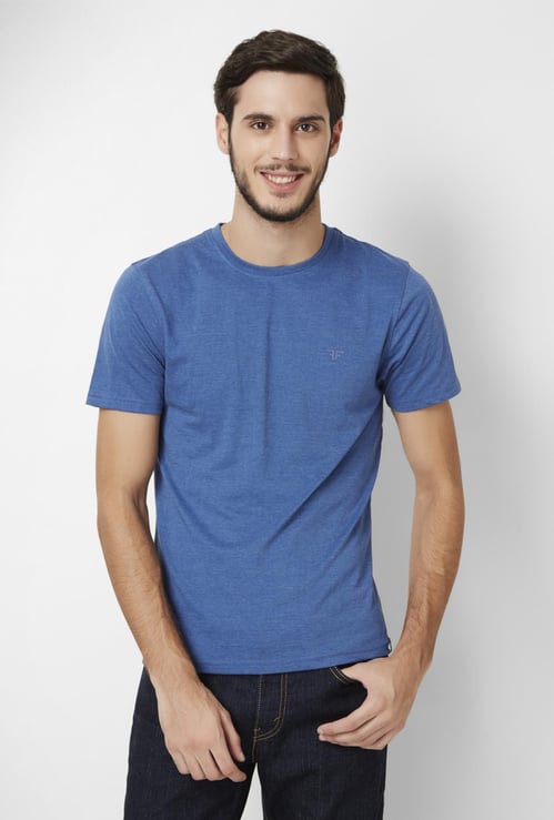 FAME FOREVER Solid Crew Neck T-Shirt