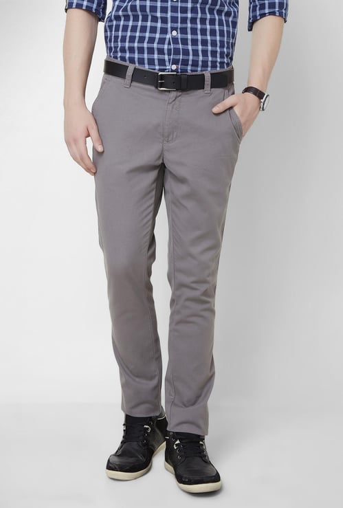 CODE Solid Slim Fit Pants