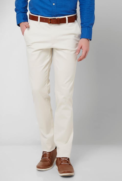 LOUIS PHILIPPE SPORT Flat Front Slim Fit Chinos