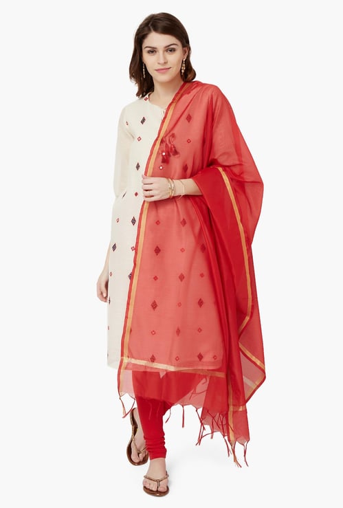 MELANGE Tasselled Edges Dupatta