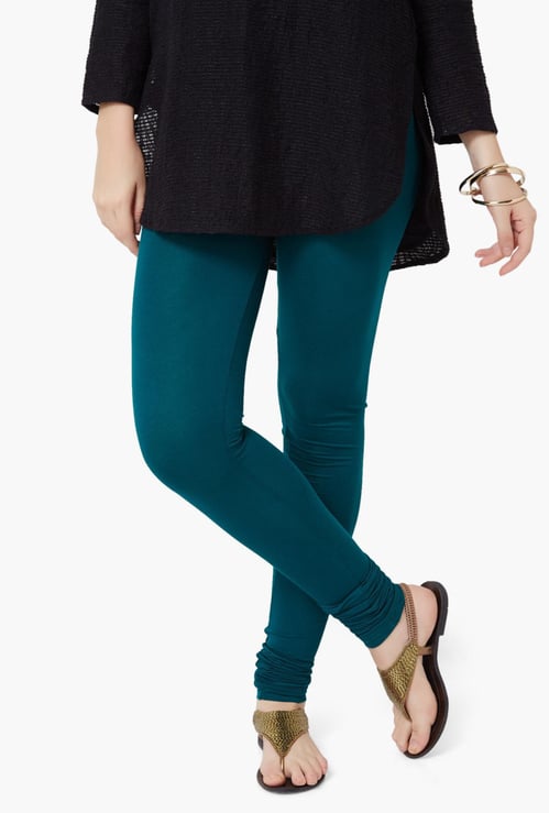 MELANGE Solid Churidar Leggings
