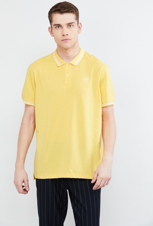 Solid Polo Slim Fit T-shirt