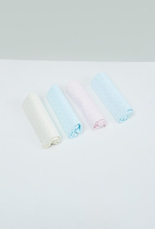 MAX Textured Face Towels - Pack of 4 Pcs.