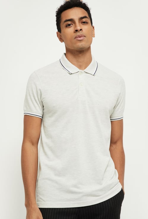 Men Polo T-shirt with Contrast Tipping