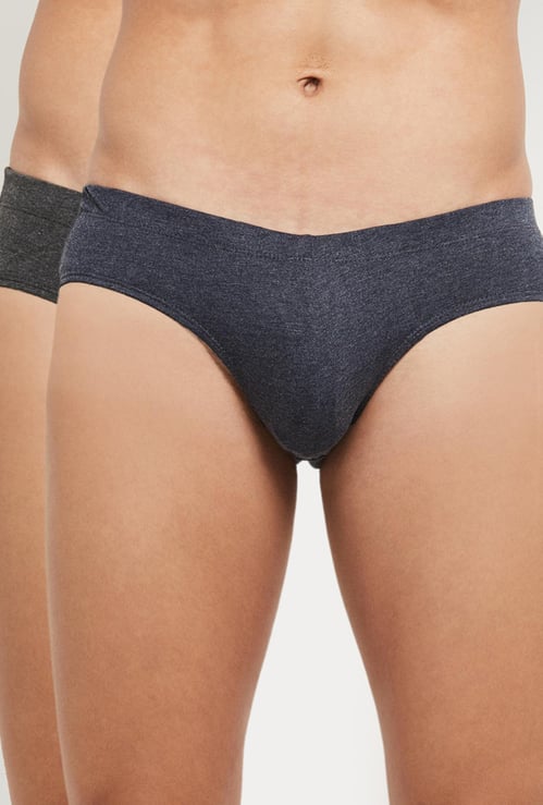 Men Solid Brief - Pack of 2