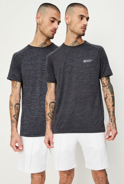 Men Solid Crew Neck T-shirt - Set of 2