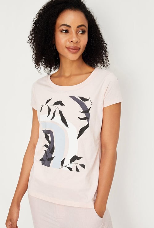 Women Printed Round Neck T-shirt