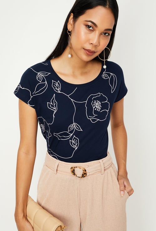 Women Printed Cotton T-shirt