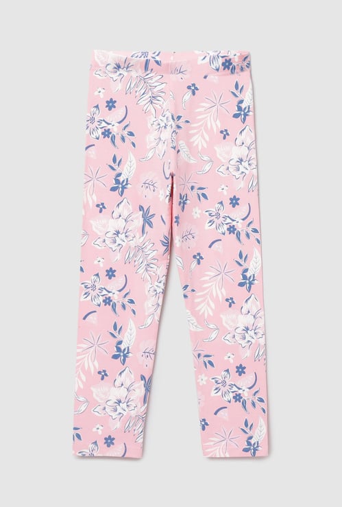 Girls Printed 3/4th Leggings