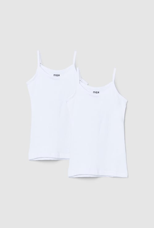 Girls Solid Camisole - Pack of 2