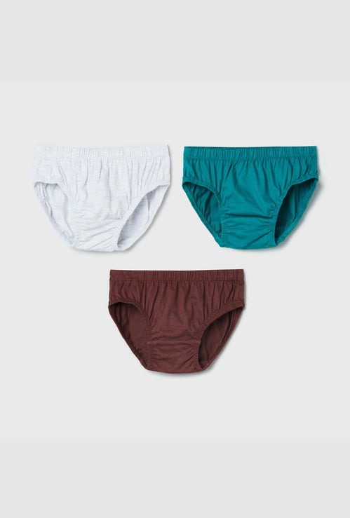 Boys Solid Brief - Pack of 3